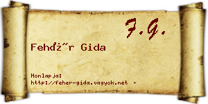 Fehér Gida névjegykártya